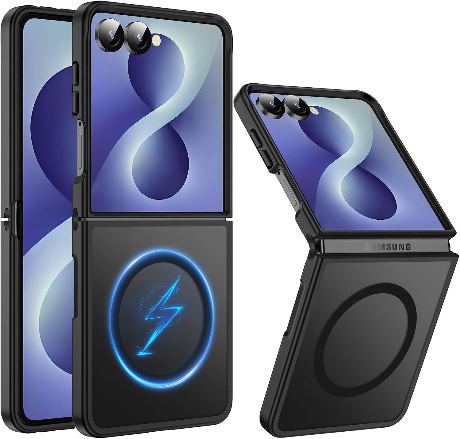 LEKEVO matte magnetic case for the Galaxy Z Flip8 with shock-absorbing corners