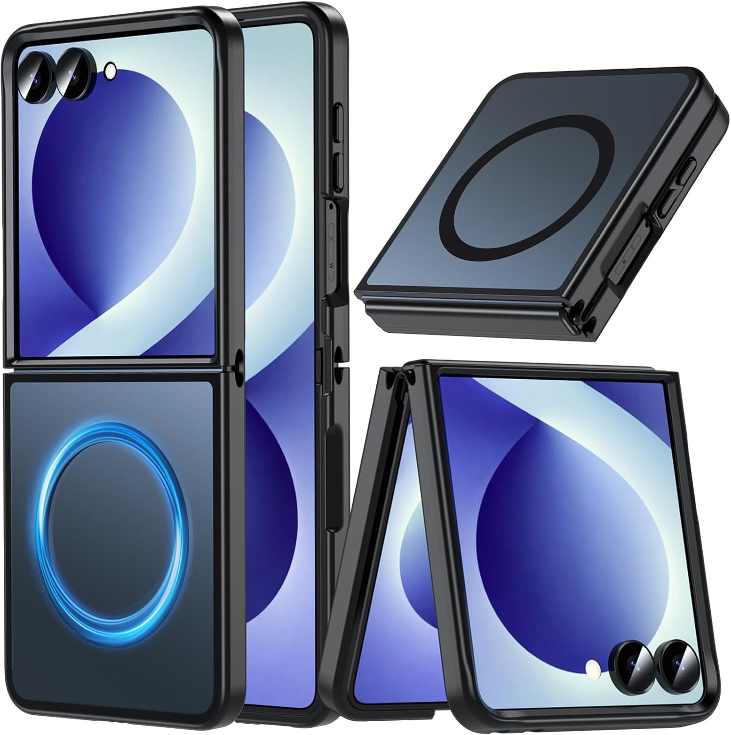 OWKEY ultra-slim magnetic case for the Galaxy Z Flip8 in black