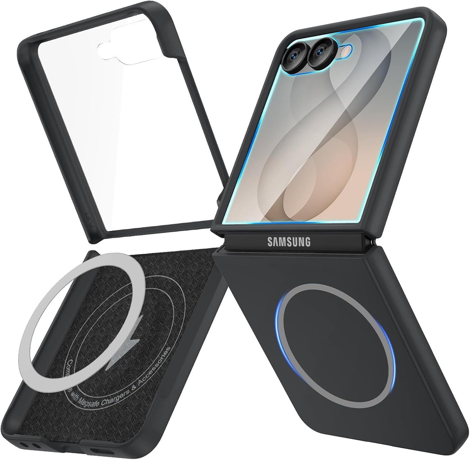 Ruky slim magnetic case for the Galaxy Z Flip8 with reinforced corners