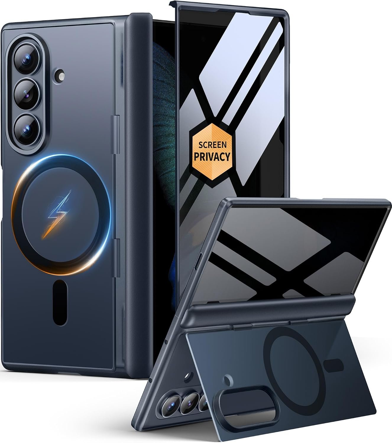 MOBOSI Galaxy Z Fold8 Ultra case with a built-in privacy screen protector and hidden stand