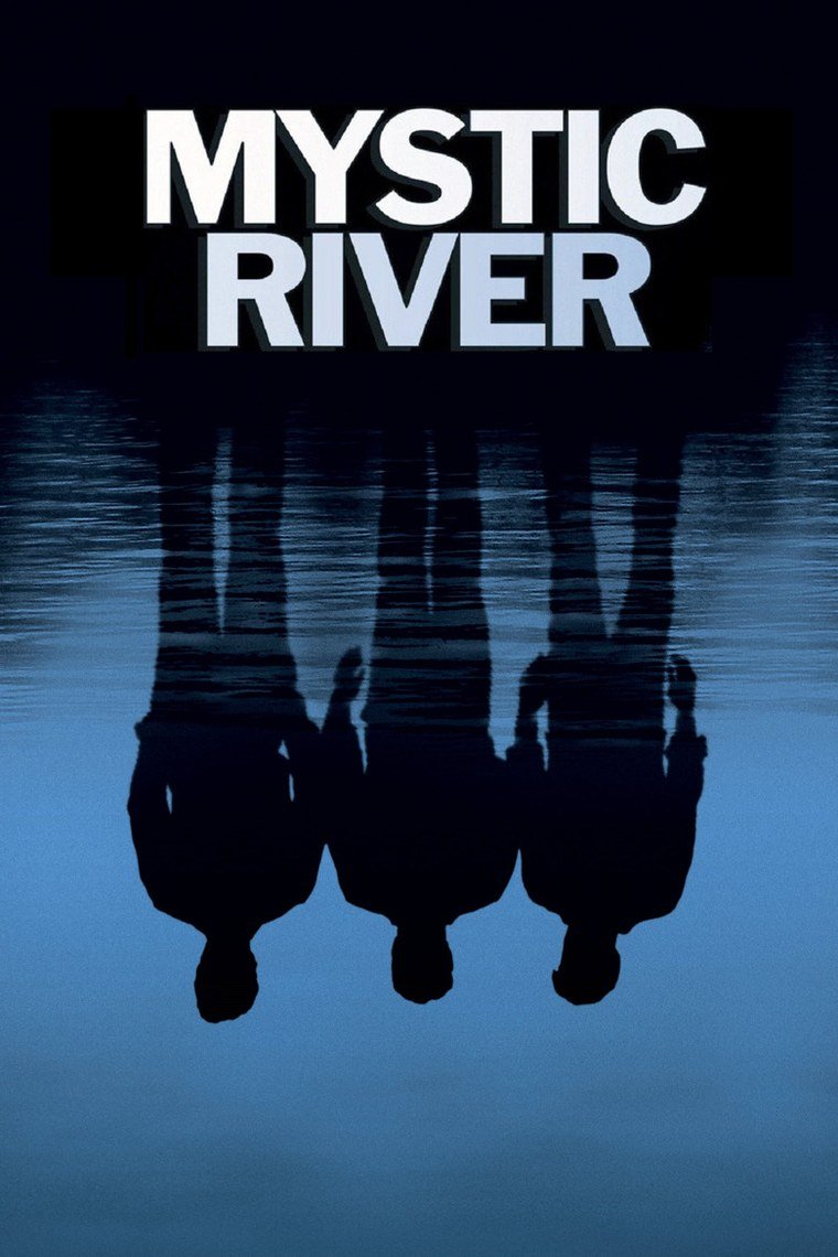 Mystic River poster showing three men against a grey Boston waterfront