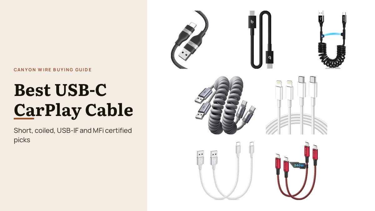 Best USB-C CarPlay Cable: 7 Short, Coiled and MFi Picks