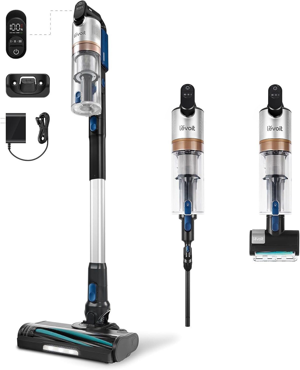 Levoit LVAC-300 cordless stick vacuum in gold