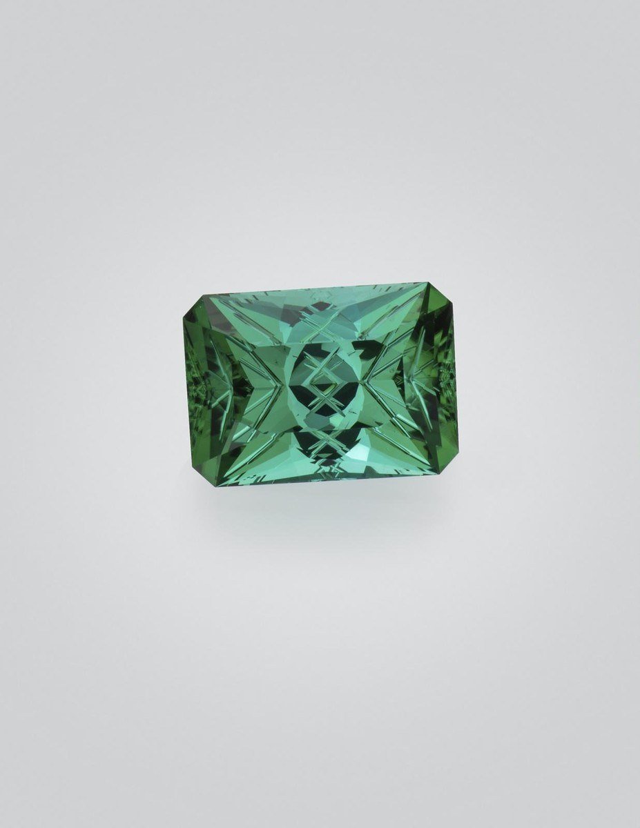 The 30.62-carat bluish-green Havey tourmaline from Maine