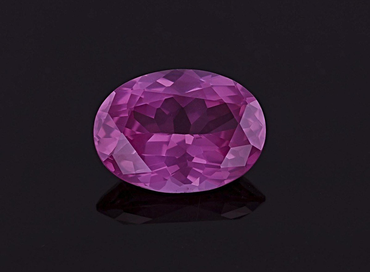 A 5.78-carat oval pink spinel from Tanzania