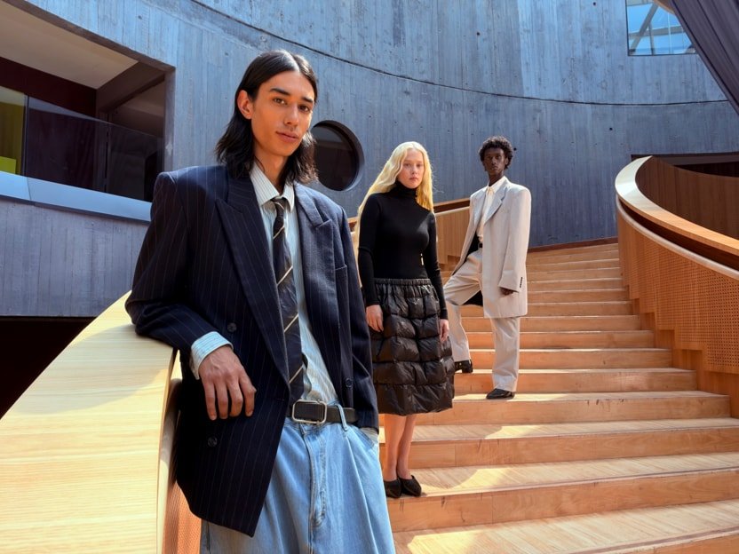 People on a staircase photographed on iPhone 18 Pro with sharp background detail