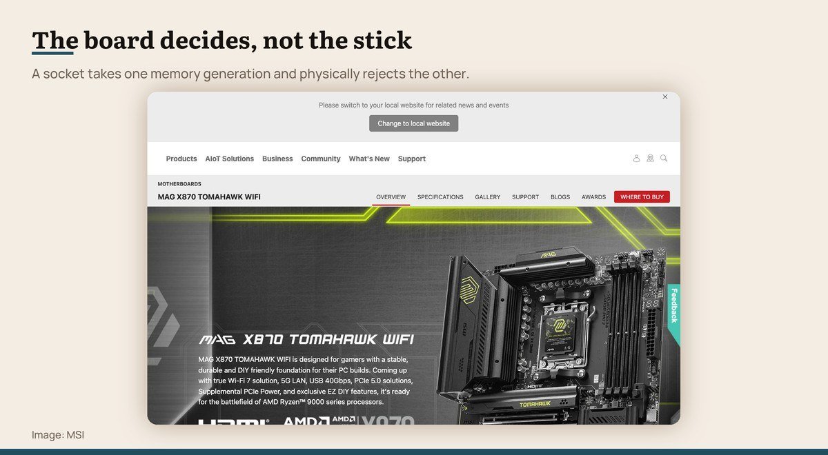 The MSI MAG X870 TOMAHAWK WIFI motherboard product page