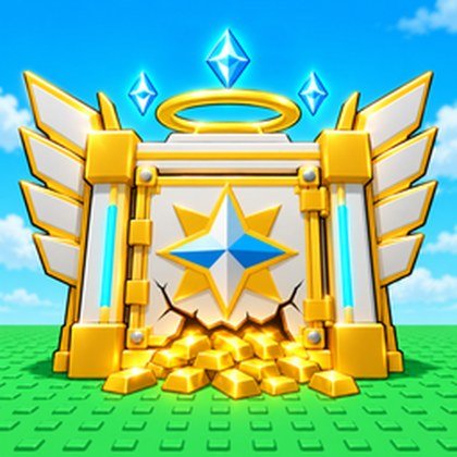 LoopForge Studios community icon, a winged golden vault, on Roblox