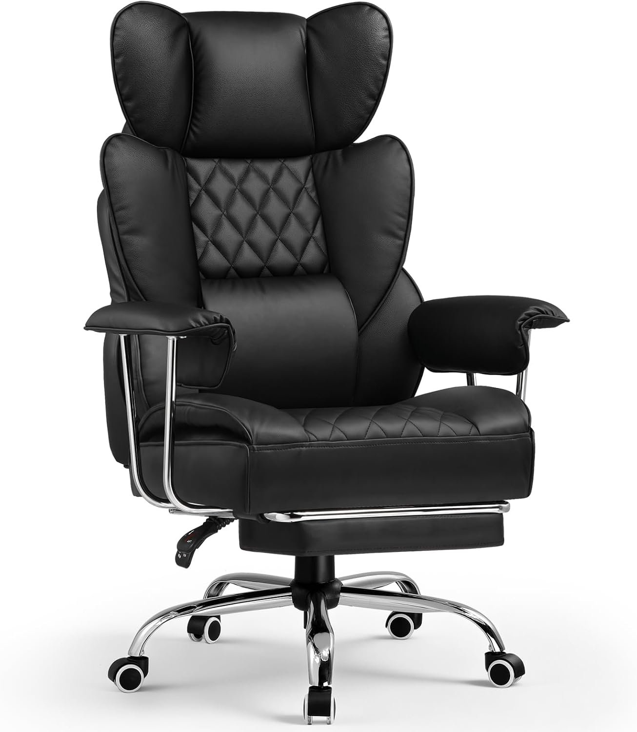 GTPLAYER big and tall ergonomic gaming chair with wide spring seat and linkage armrests