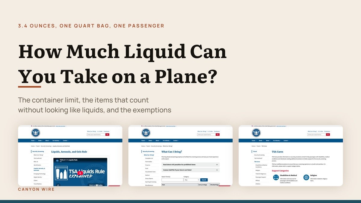 How Much Liquid Can You Take on a Plane? The Rule
