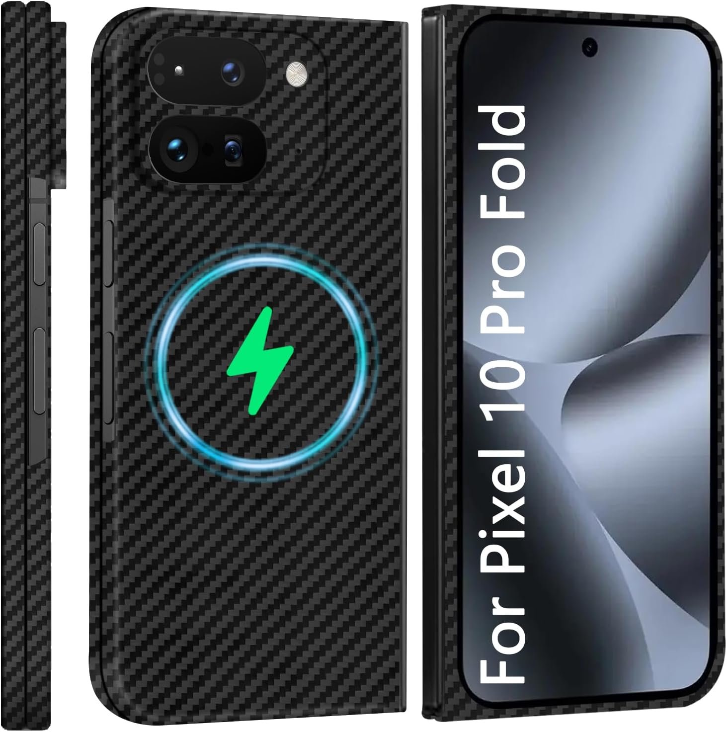 kaisenkec 1500D aramid fibre case covering both panels of the Google Pixel 10 Pro Fold