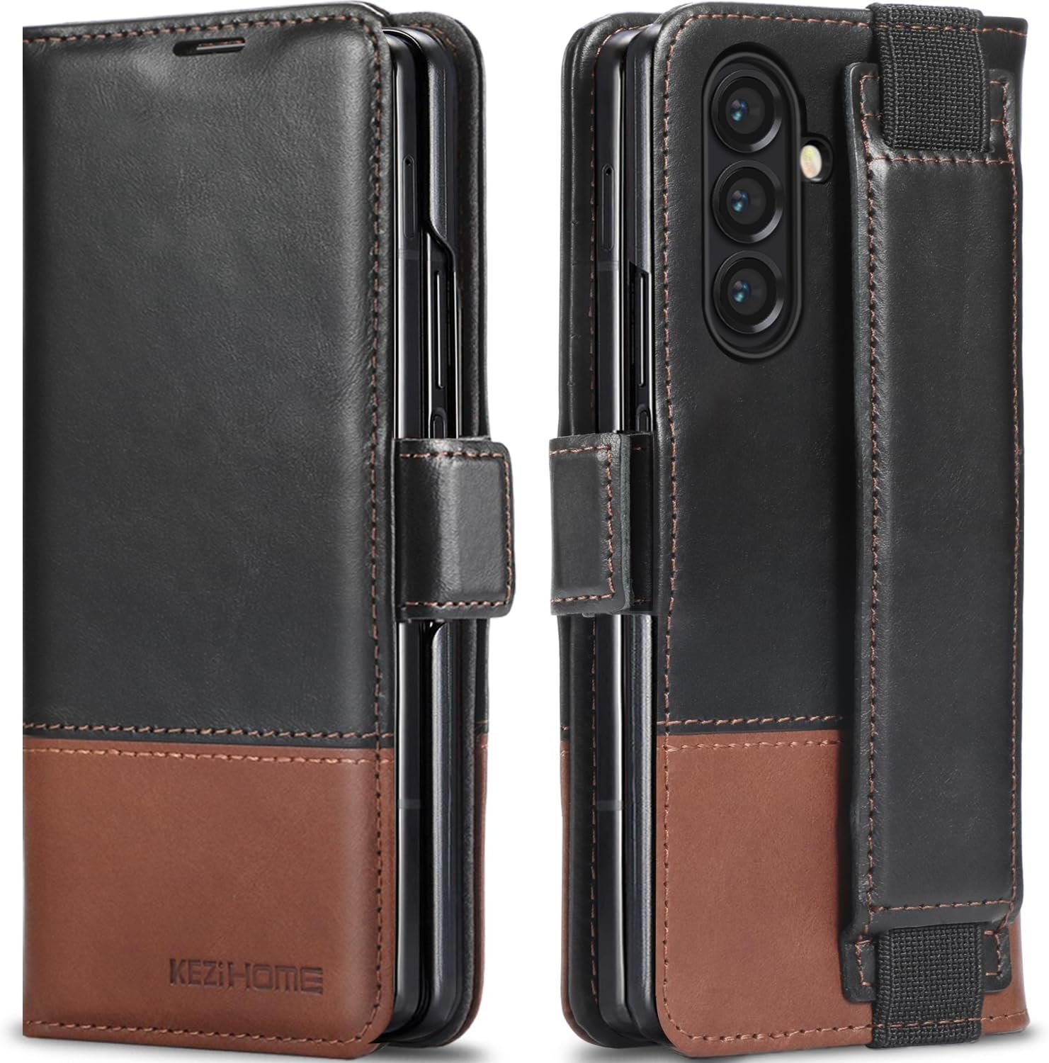 KEZiHOME genuine leather wallet case for the Samsung Galaxy Z Fold 7