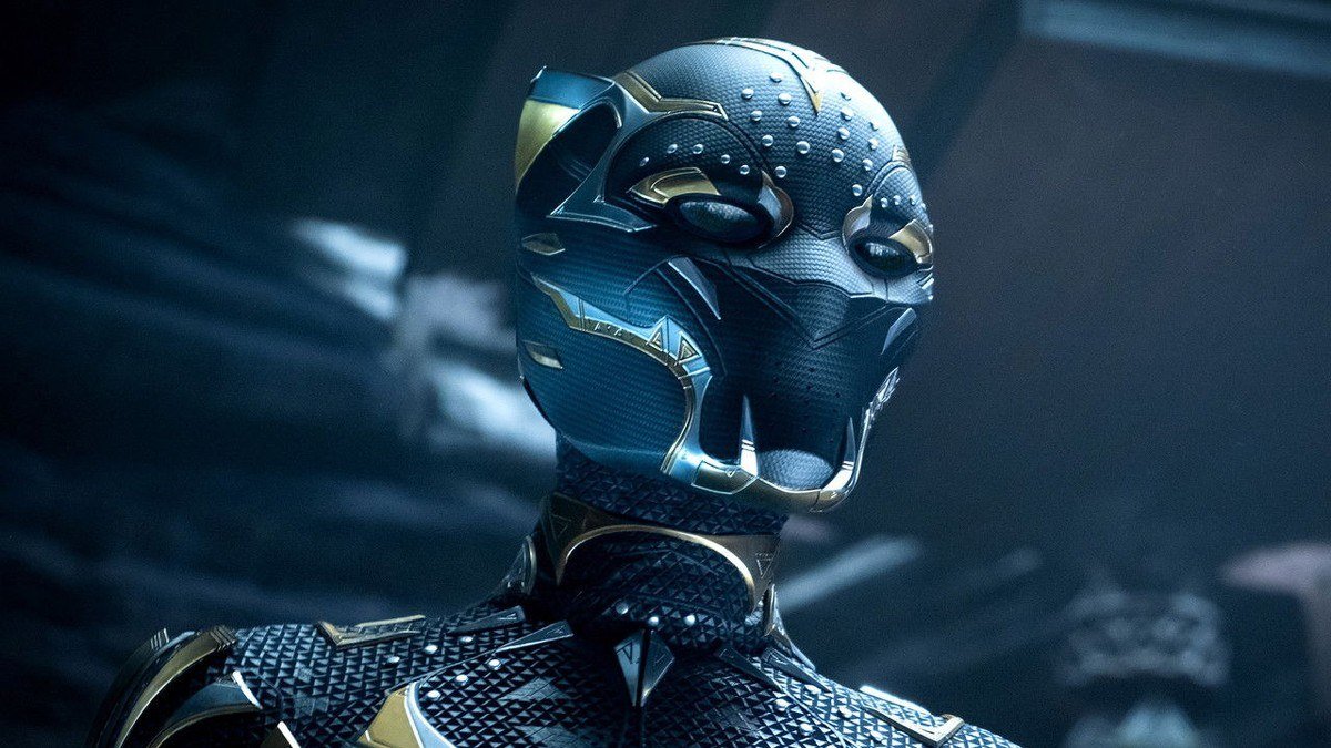 The new Black Panther suit in blue light