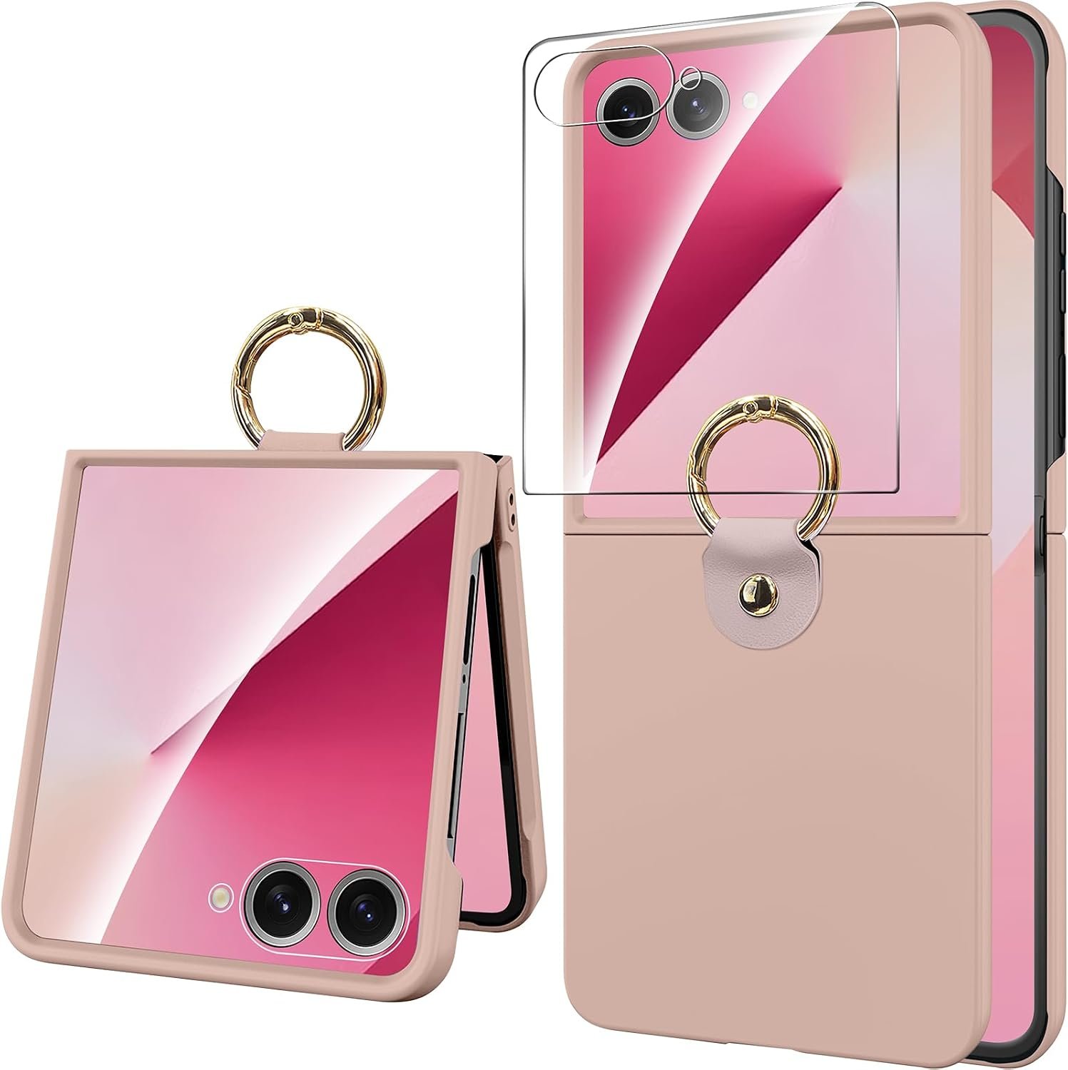 Miimall ultra-slim shock proof case with metal ring holder for the Galaxy Z Flip 7