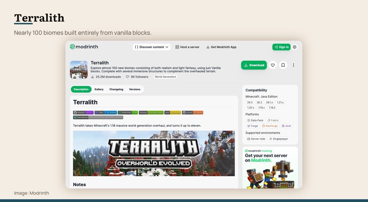 The Terralith page on Modrinth
