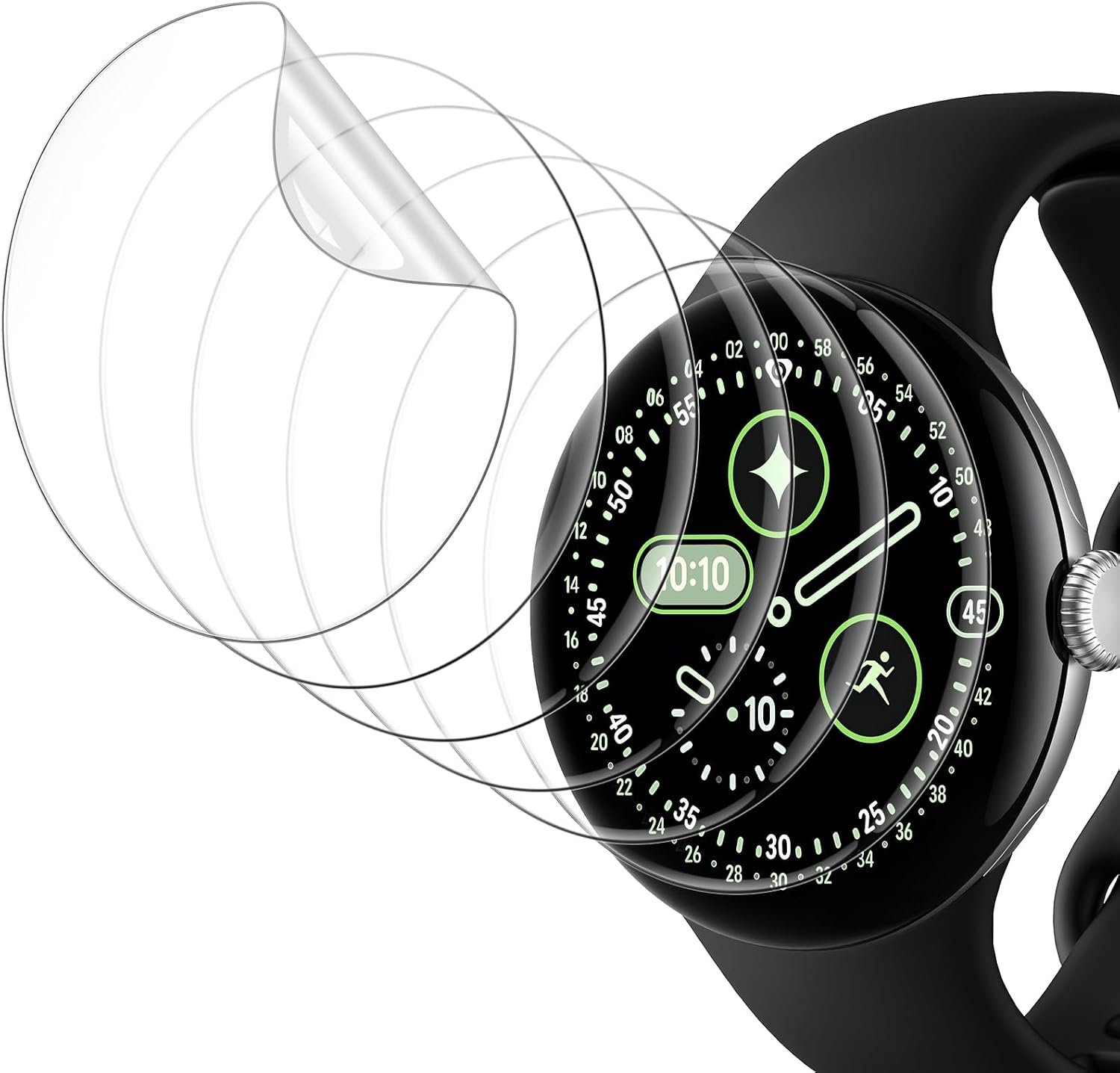 Misxi six-pack of soft TPU screen protectors for the 41mm Google Pixel Watch 4