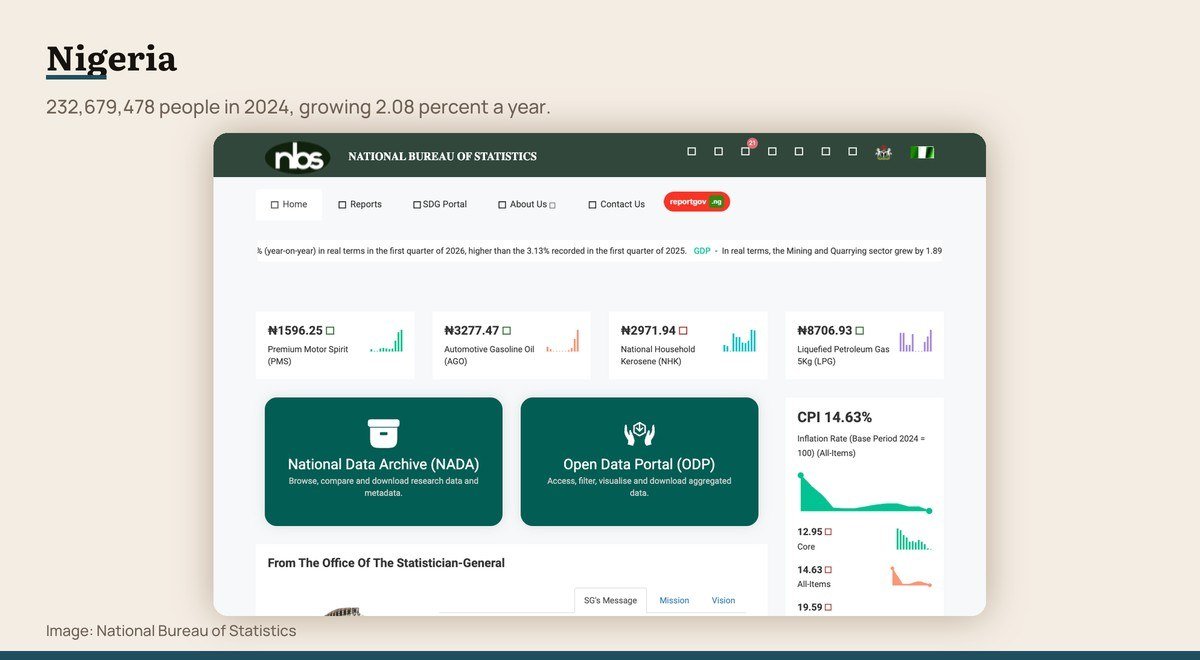The National Bureau of Statistics website