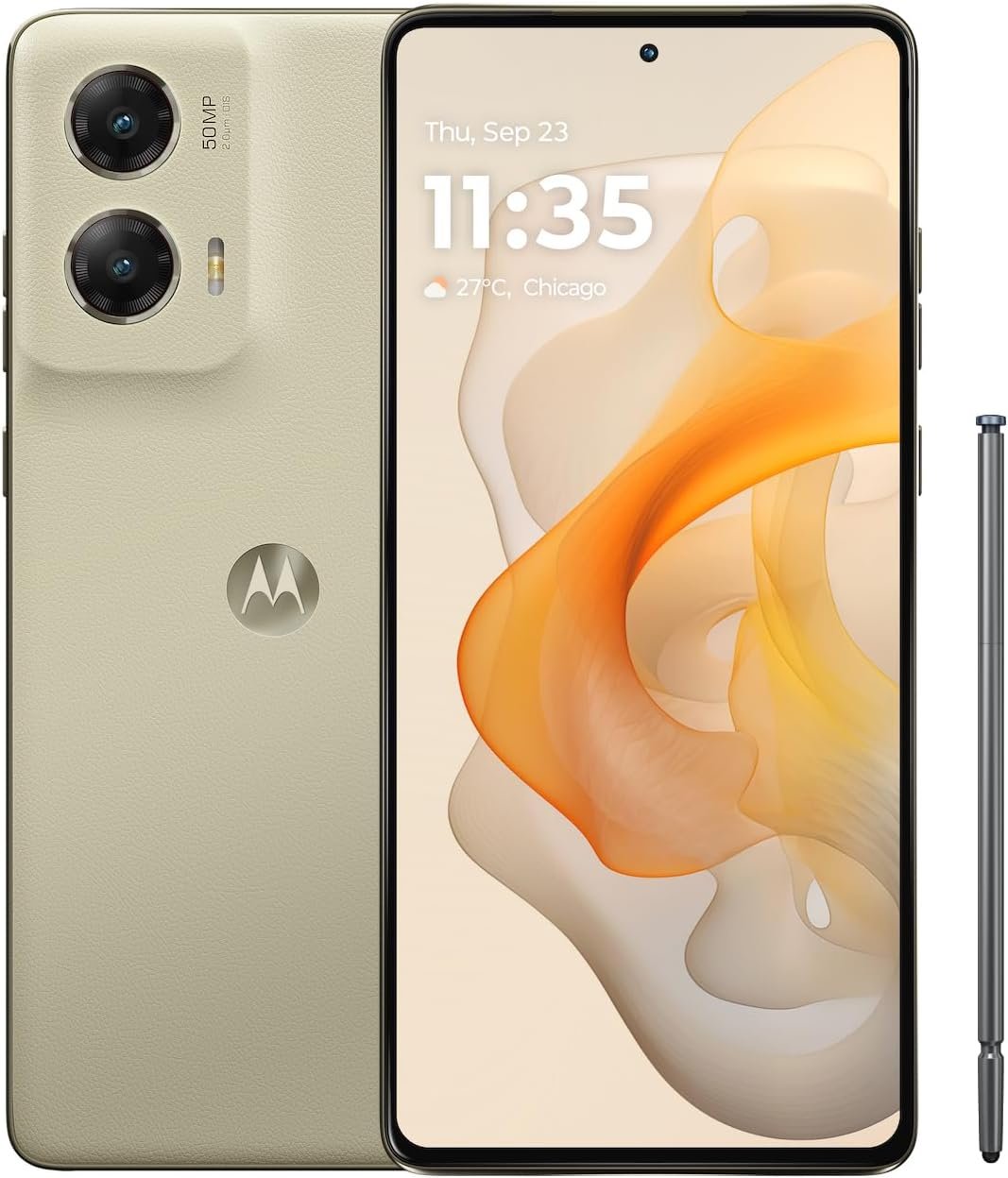 Motorola Moto G Stylus 5G 2024 unlocked smartphone in Caramel