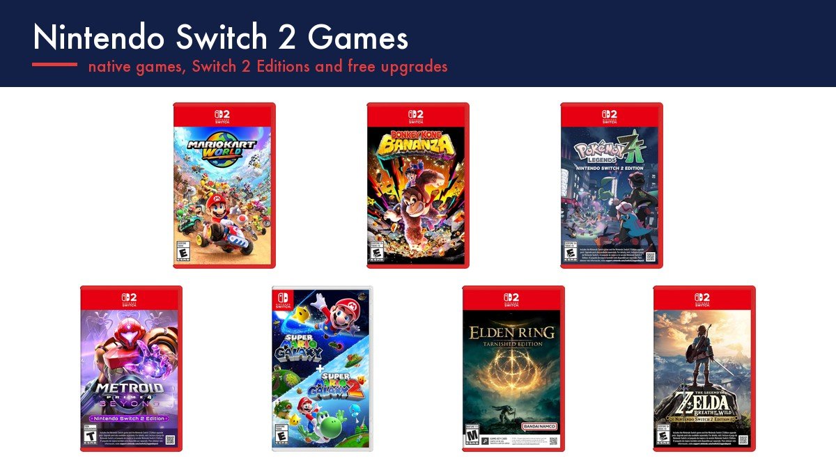 Nintendo Switch 2 Games: Native Titles, Switch 2 Editions and Free Upgrades: the seven picks compared