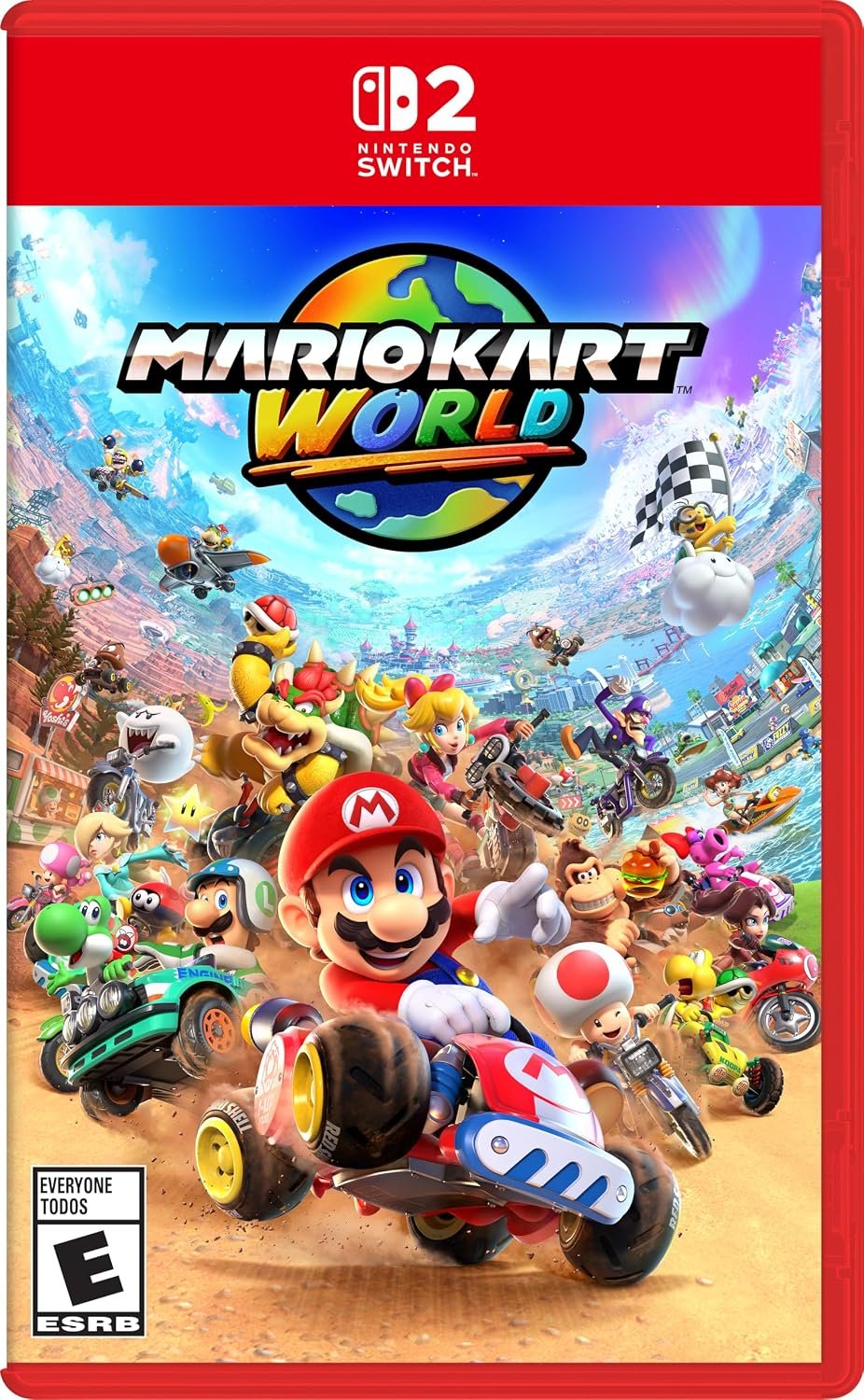 Mario Kart World box art for the Nintendo Switch 2