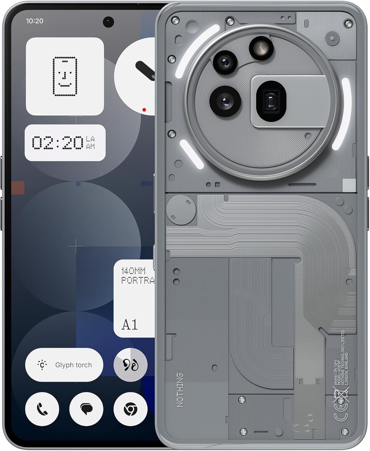 Nothing Phone (3a) Pro unlocked smartphone with its transparent back panel
