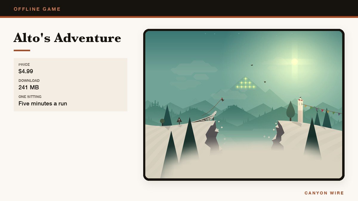 Alto's Adventure gameplay screenshot