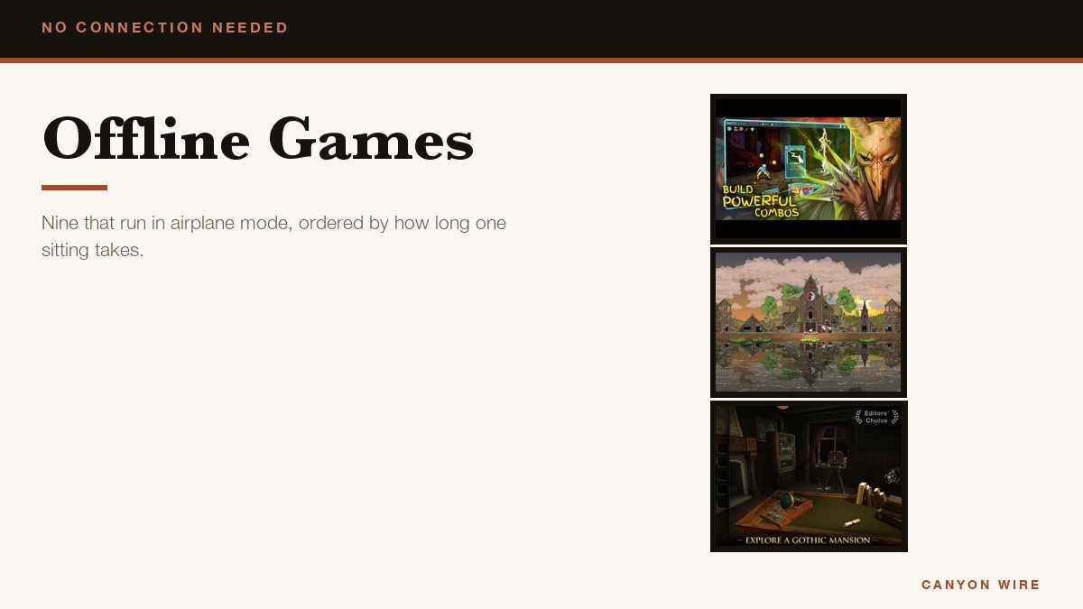 Offline Games: Nine That Work in Airplane Mode, by Session Length