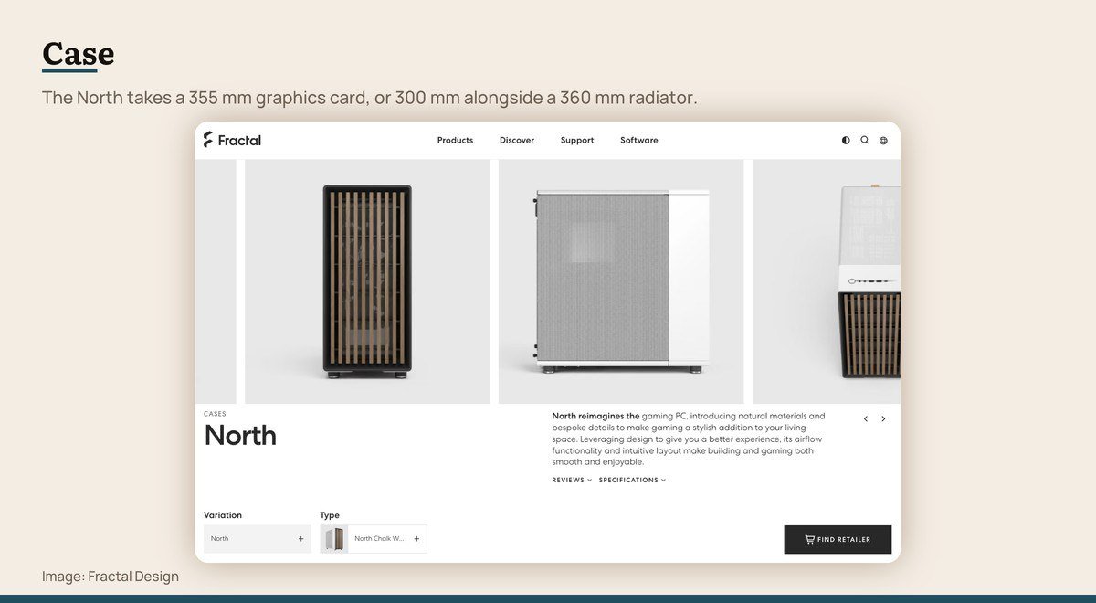 The Fractal Design North case product page