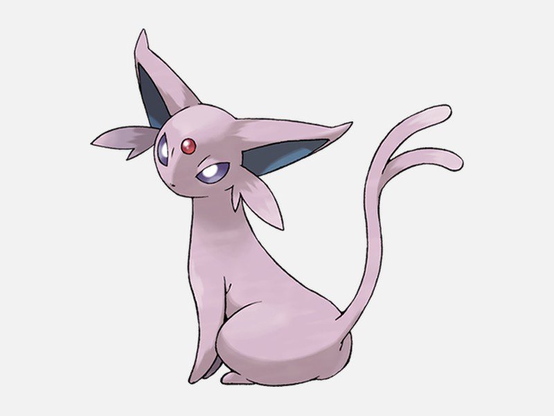 Official artwork of Espeon, a Psychic-type Pokémon
