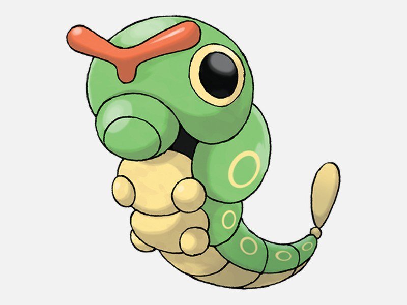 Official artwork of Caterpie, a Bug-type Pokémon