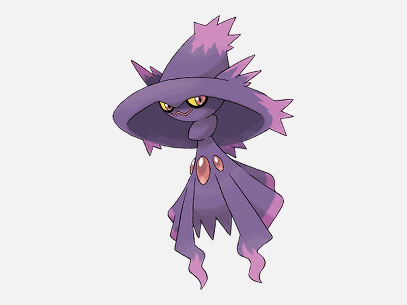Official artwork of Mismagius, a Ghost-type Pokémon