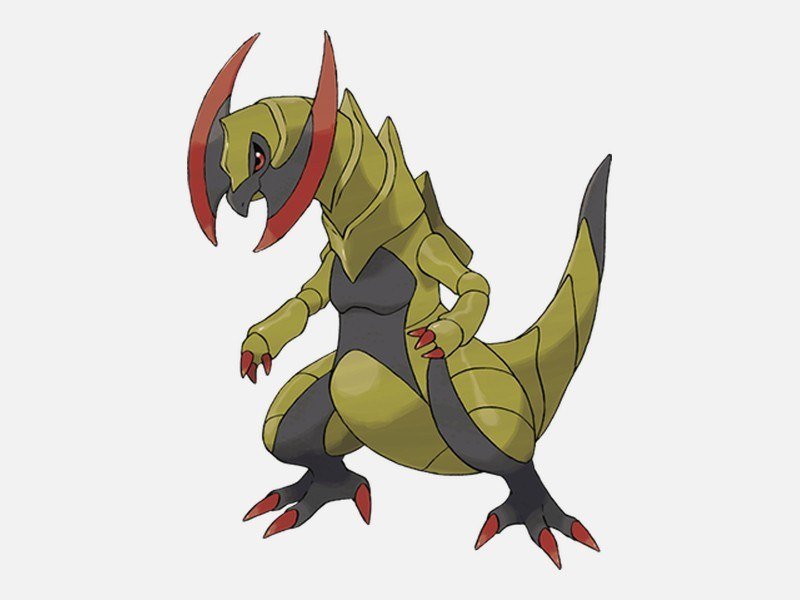 Official artwork of Haxorus, a Dragon-type Pokémon