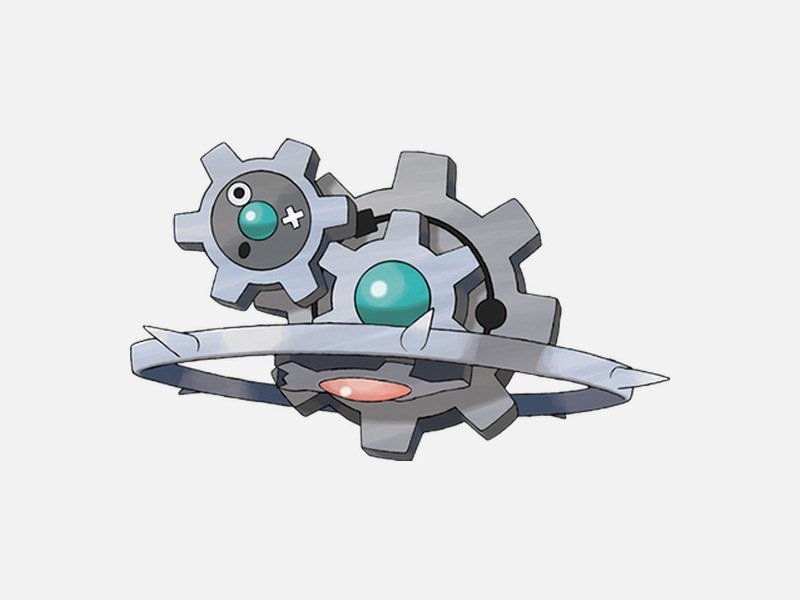 Official artwork of Klinklang, a Steel-type Pokémon