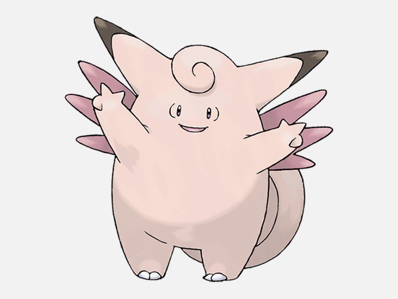 Official artwork of Clefable, a Fairy-type Pokémon
