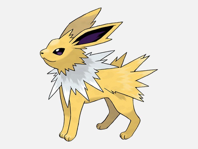 Official artwork of Jolteon, an Electric-type Pokémon