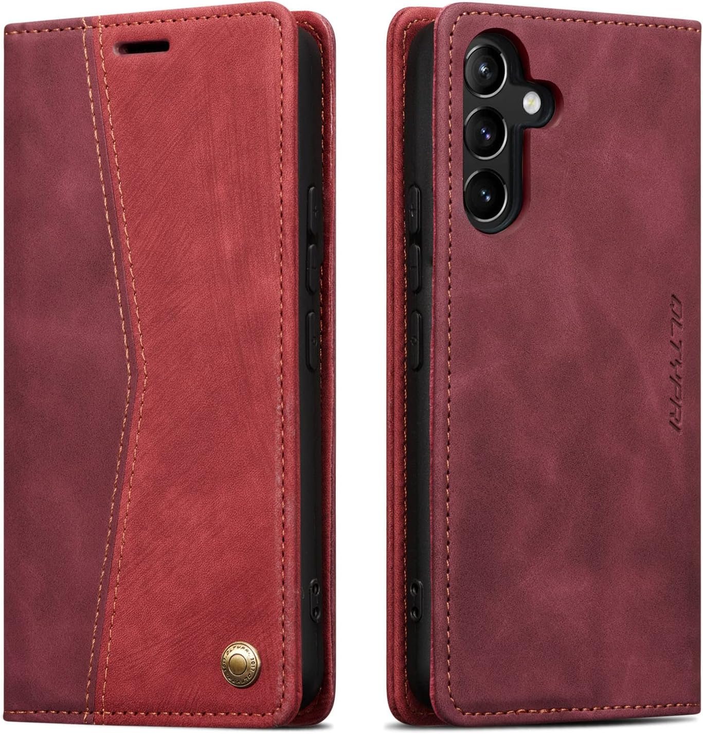 QLTYPRI PU leather wallet case with card holders for the Samsung Galaxy A56 5G