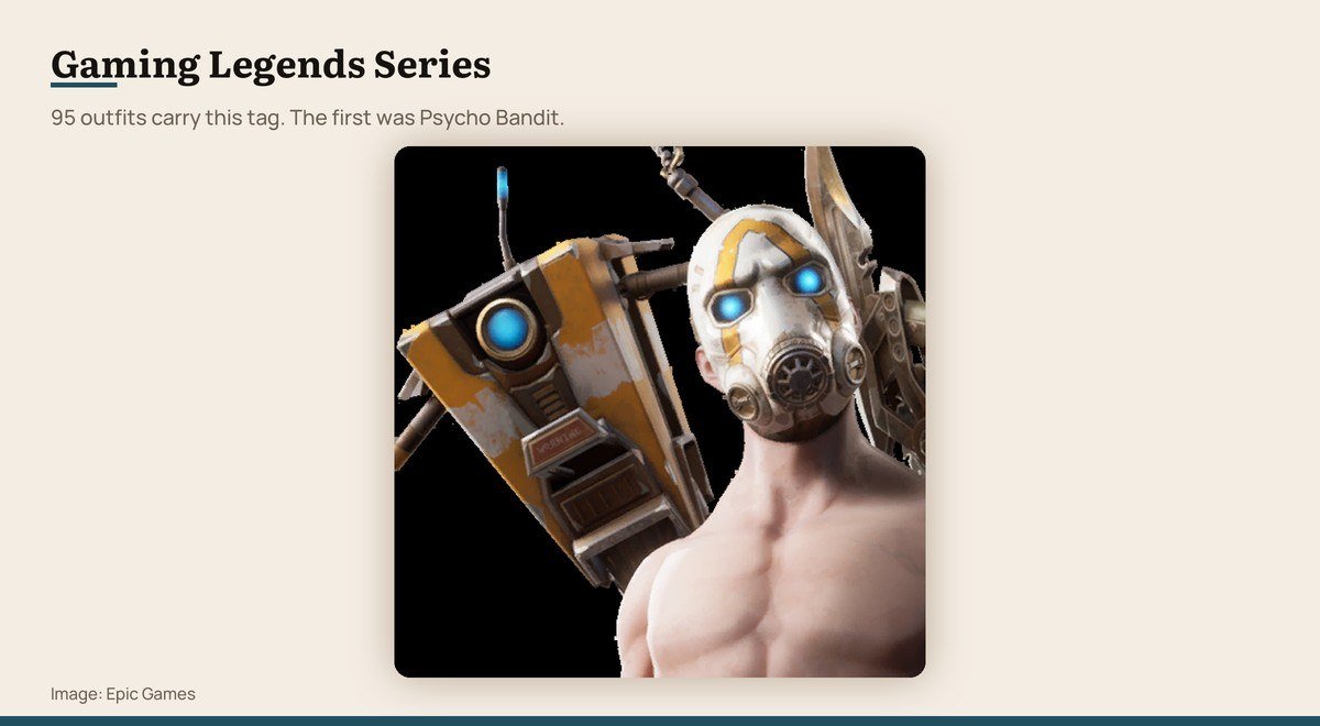 The Psycho Bandit outfit from Fortnite’s Gaming Legends Series