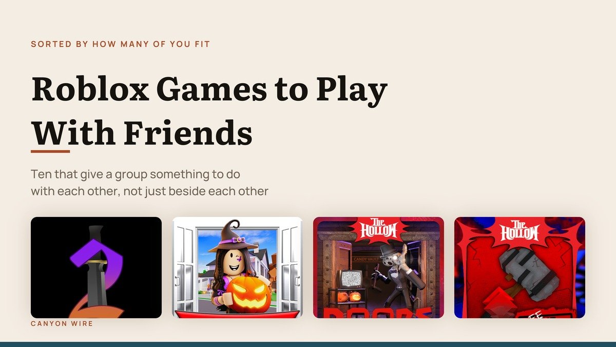 Roblox Games to Play With Friends: 10 That Work