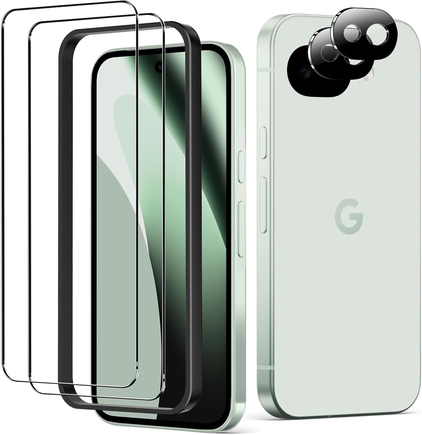 RXNMH 2+2 pack of screen and camera lens protectors for Google Pixel 10a