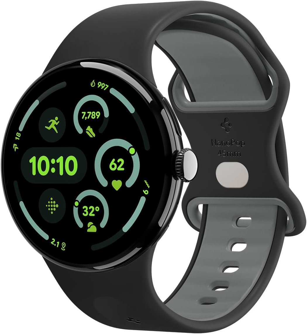 Spigen Nano Pop silicone band for Google Pixel Watch 5 in a contrasting colourway