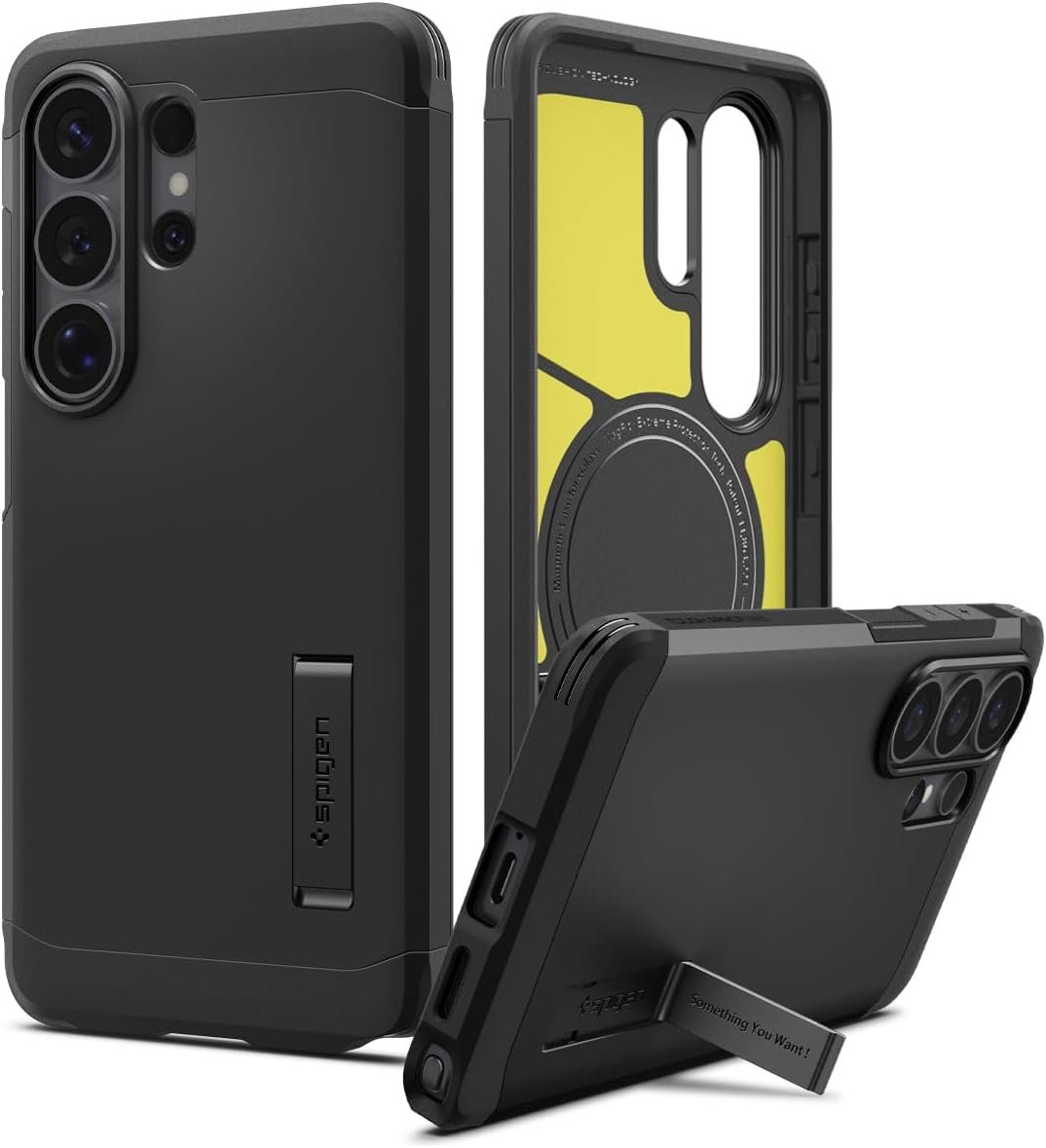 Spigen Tough Armor MagFit case with kickstand for the Samsung Galaxy S26 Ultra in black