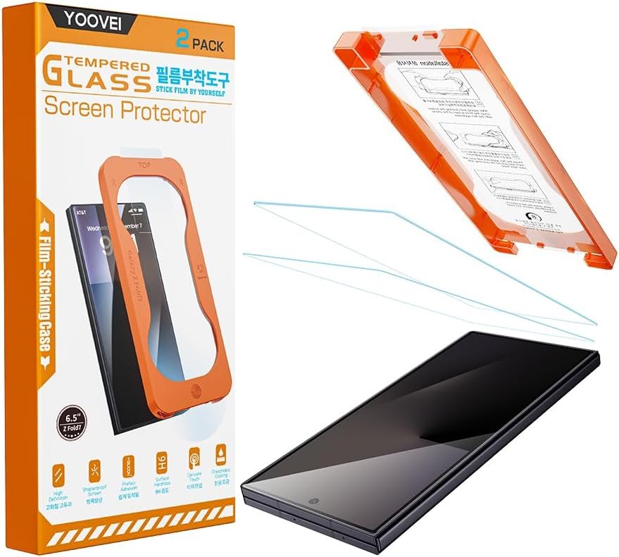 YOOVEI 3D full edge tempered glass two-pack for the Galaxy Z Fold 8 Ultra and Z Fold 7